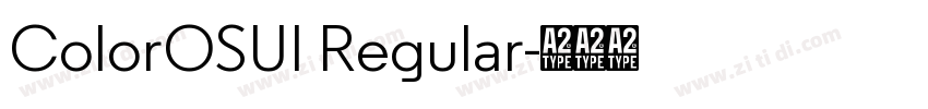 ColorOSUI Regular字体转换